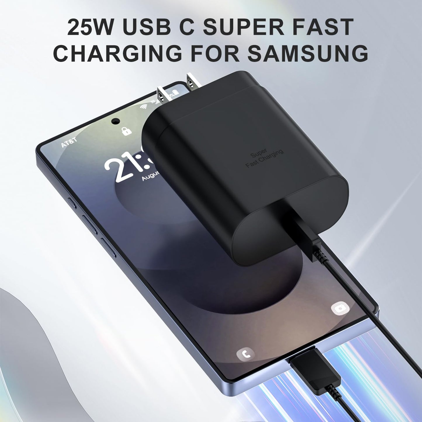 Samsung USB-C Super Fast Charging Wall Charger - 4 Pack 25W PD Charger Adapter with Type-C Cable(10ft) for Samsung Galaxy S26 S25 S24 S23 S22 Ultra
