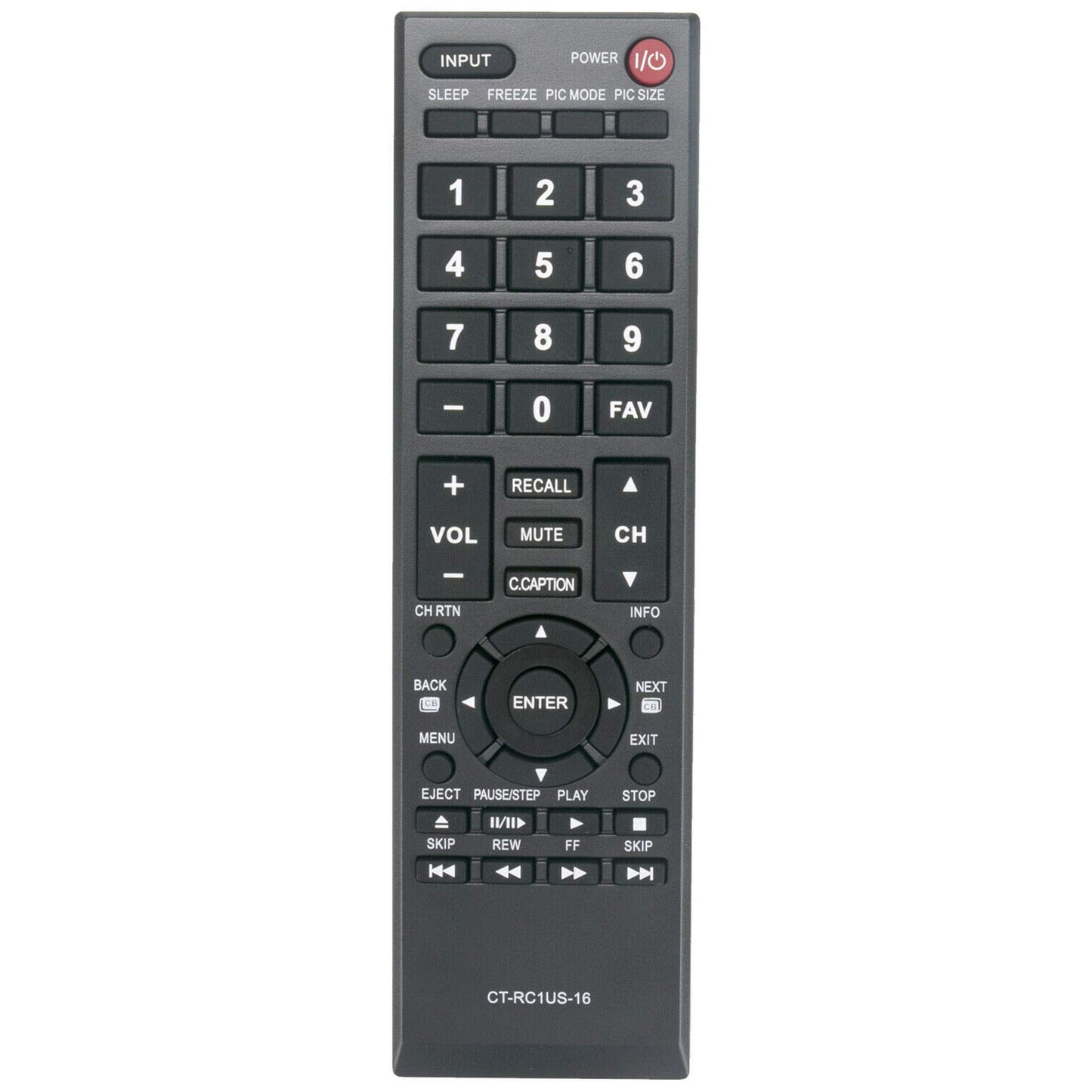 New CT-RC1US-16 Remote Control Compatible for Toshiba TV 43L420U 49L310U 49L420U 50L420U