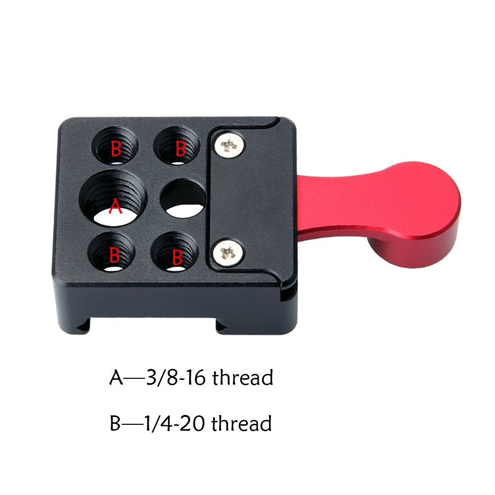 NICEYRIG Quick Release NATO Lock Clamp with 1/4'' 3/8'' Thread for NATO Rail Ball Head Friction Arm- 024
