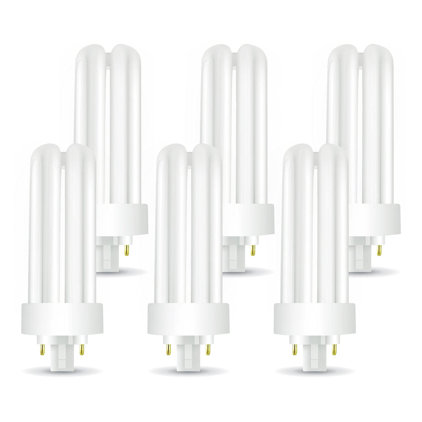 Circle PLT-26W 865 26-Watt Triple Tube Compact Fluorescent Bulb | GX24q-3 4-Pin | 6500K Daylight White | Replaces Sylvania CF26DT/E/IN/865 | 6-Pack