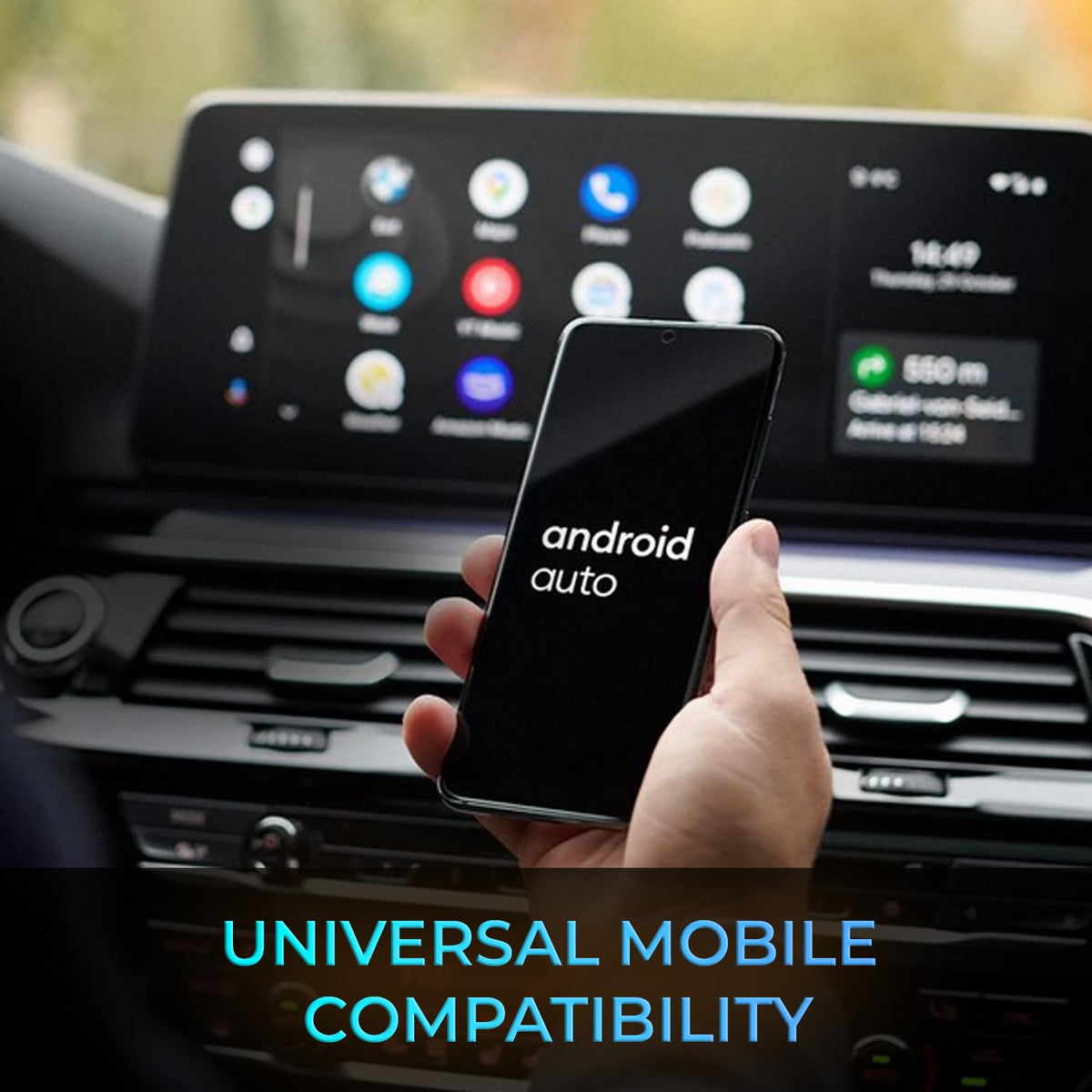 Gekogear Orbit A200 Wireless Android Auto Adapter USB Dongle for Car with Bluetooth 5.0 Plug and Play Universal Compatibility Black Compact Design Converts Wired