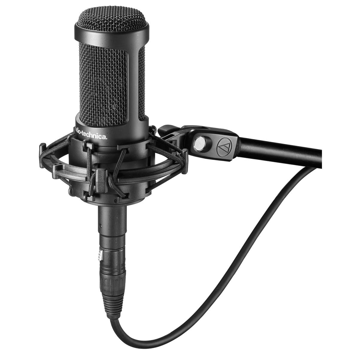 Audio-Technica AT2035 Cardioid Condenser Side-Address Microphone, 20Hz to 20kHz Frequency Response, 120 ohms Impedance - Bundle with Samson PS04 Pop