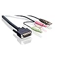 IOGEAR Dual-Link 10 Foot DVI KVM Cable with USB and Audio/Mic, TAA Compliant, G2L7D03UDTAA