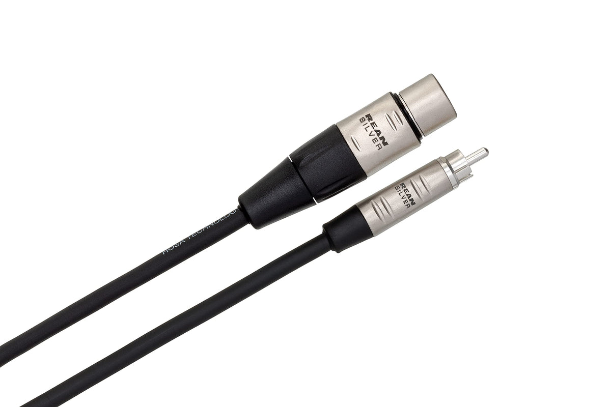 Hosa HXR-005 Pro Unbalanced Interconnect, REAN XLR3F to RCA, 5 Feet