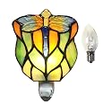 DUONAYU Stained Glass Dragonfly Night Light, Suitable for Bedroom, Corridor, Bathroom, Children's Room,This Would Make a Great Gift for a Birthday