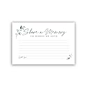 CLEVER SIGNS 50 Pcs Share a Memory Card, 4" x 6" - for Celebration of Life Birthday Anniversary Memorial Funeral Graduation Bridal Shower Game