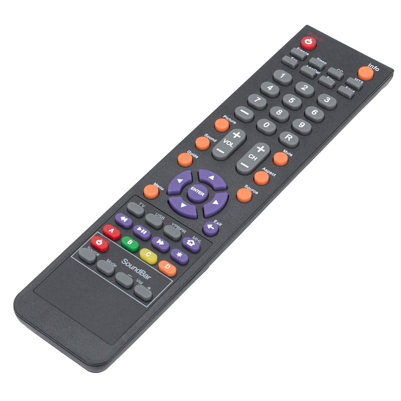 142022370010C Replace Remote Control fit for Sceptre LCD LED TV HDTV E165BV-MQ E205BD-SMQC X325BV-FMQC X505BV-FMQC E555BV-FMQC E325UD-MQR X322BV-MQC