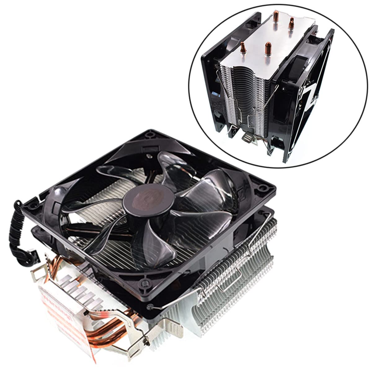 DGZZI 2PCS CPU Radiator Fan Hook Fixed Bracket Elastic Steel Fan Buckle 12cm Down Hook Type