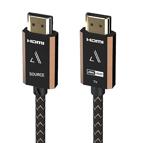 AUSTERE III Series Premium 4K Directional Active HDMI Cable 5m, 4K HDR, High Fidelity ARC, Gold Contacts & High Speed Flex Cable, 18Gbps for 4K60