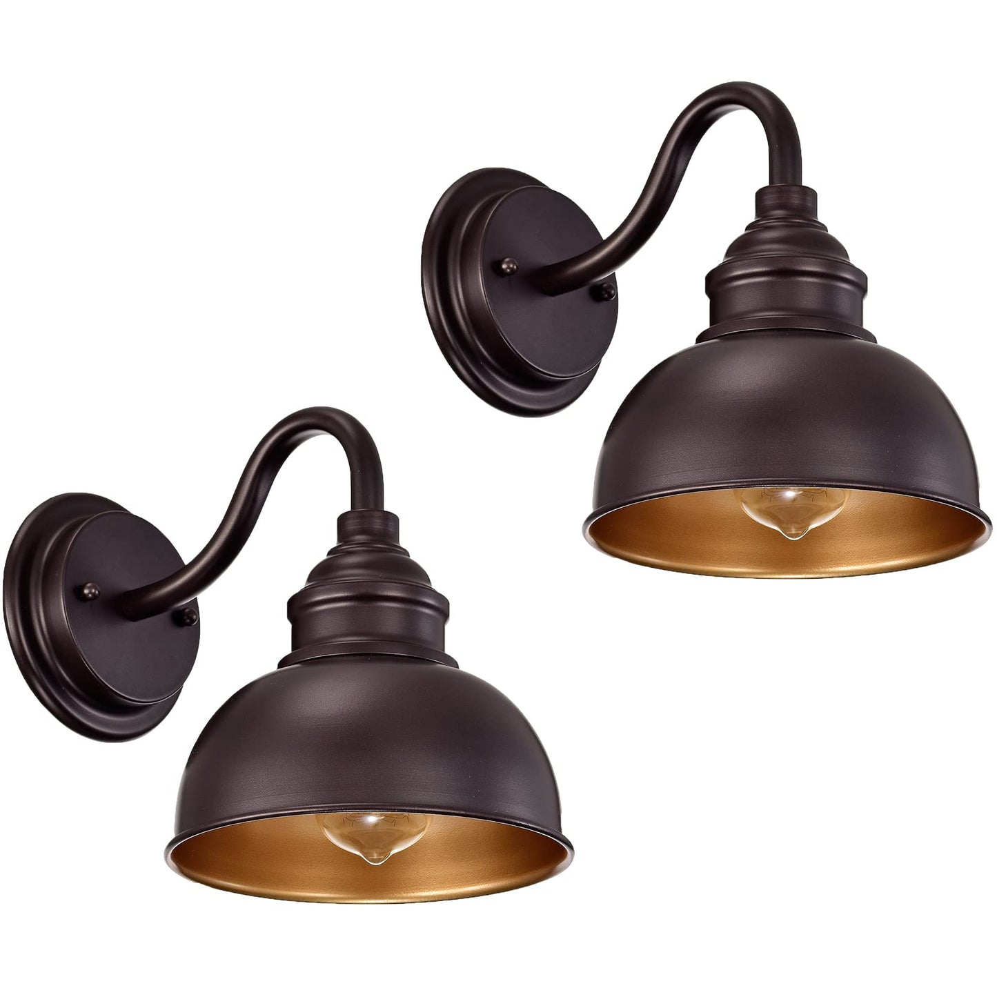 ACLand Farmhouse Vanity Wall Sconce, Industrial Gooseneck Barn Light Fixture, Oil Rubbed Bronze Wall Lamps for Bedroom, Bathroom, Hallway, Living