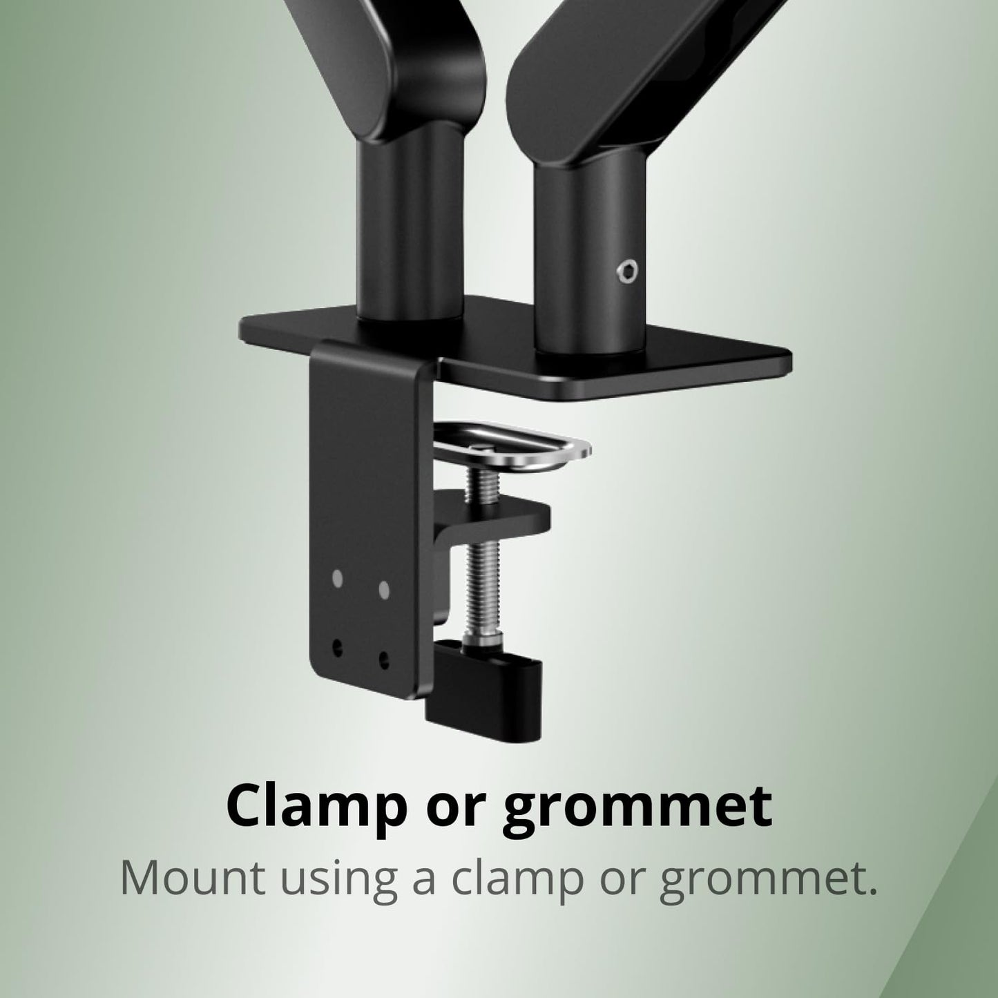 AOC AM420G Dual Monitor Stand - Full Adjustable Monitor Desk Mount Swivel Vesa Bracket with C Clamp, Grommet Mounting Base for 17 to 34 Inch Computer