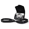 kinokoo Camera Case for Canon PowerShot SX720 HS/SX730/SX740 HS - PU Leather Protective Case with Detachable Shoulder Strap - Black