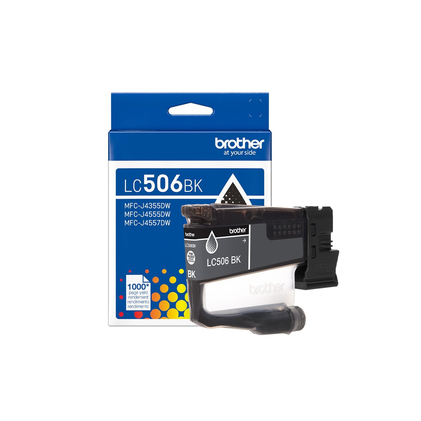 Brother Genuine LC506BK Standard Yield Black Ink Cartridge (for use INKvestment 4355, 4555, and 4557 Printers)
