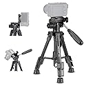 NEEWER Basic Mini Desk Tripod for Camera with 3 Way Pan Tilt Head & Handle, Small Portable Metal Tabletop Selfie Stick Stand with 1/4" Screw for DSLR