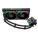 Thermalright Frozen Infinity 240 Black CPU Water Cooler,240 Aio CPU Cooler, Double TL-M12 PWM Fans,Infinity Mirror CPU Cooling,for AM4/AM5,Intel