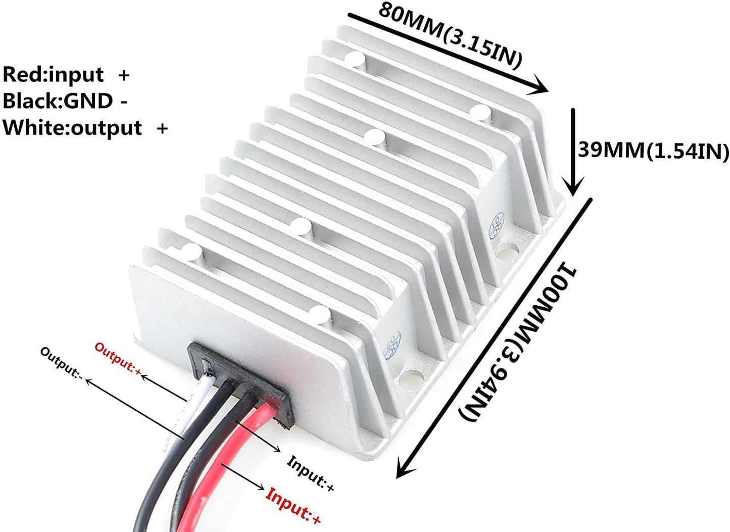KNACRO Waterproof DC to DC 12V to 24V Step up Converter, 20A 480W Voltage Boost Converter, Car Power Supply Voltage Regulator Module (24V 20A)