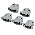 uxcell a16010300ux0212 Serial Port D-Sub DB15 Connector Kit Gray Plastic Hoods Shell (Pack of 5)