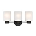 Westinghouse 6354100 Sylvestre Three-Light Indoor Wall Fixture, Oil Rubbed Bronze Finish with Frosted Glass