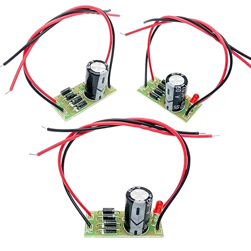 3Pcs AC-DC Converter 6V 12V 24V to 12V 6V Full Bridge Rectifier Filter Power Supply Module for Model Train Railroad LED, 1N4007 AC to DC Converter…