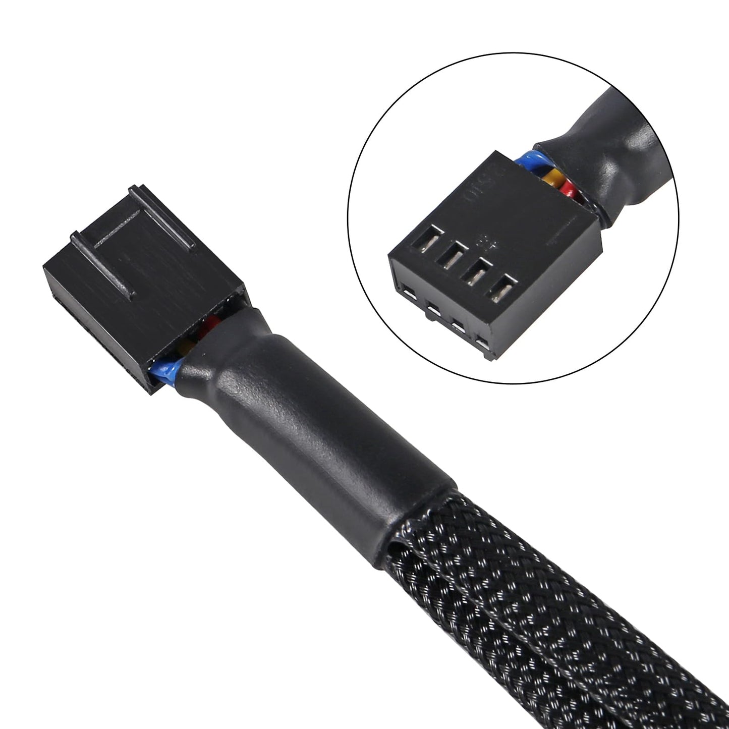 UMLIFE 3CS 3 Way PWM Fan Splitter Cable,3 Way 4 Pin PC Fan Extension Cable, PWM Fan Extension Cable, for Computer ATX Case 4-Pin/3-Pin Cooling Fan