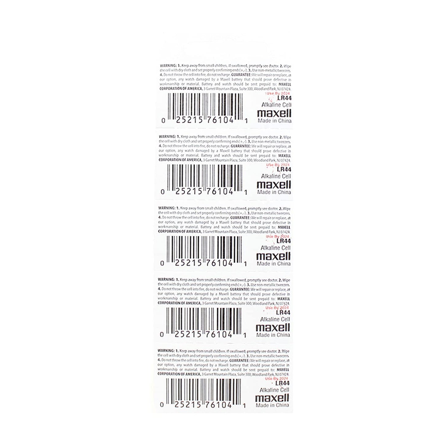 Maxell LR440-10PK LR44 Batteries (Pack of 10)