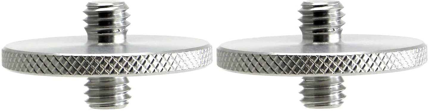 2 Pack Monster Male to Male 3/8" to 3/8" Stainless Steel Adapter/Tripod/SS Coupler Desmond