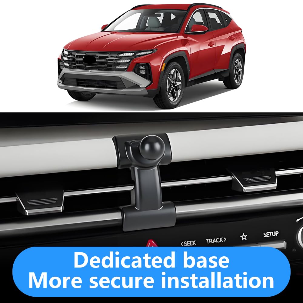LUNQIN Car Phone Holder for Hyundai Tucson 2025 2026 and Hyundai Santa Cruz 2025 2026 Auto Interior Accessories Best Cell Phones Mount Cellphone