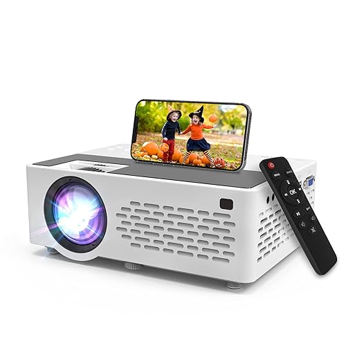 Aokang Projector, Mini Projector 1080P Full HD Supported, Portable Outdoor Movie Projector Compatible with Smartphone,TV Stick, PS4 & X-Box, PC