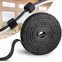 Hook and Loop Roll,Double-Sided Strips,Self-Gripping Straps,Cut to Length, Reusable Cable Ties,Wires Cords Management,Wire Organizer Straps,for