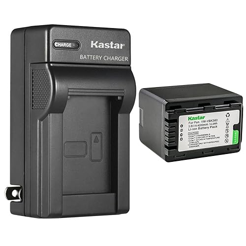 Kastar 1-Pack Battery and AC Wall Charger Replacement for Panasonic HDC-TM55, HDC-TM55K, HDC-TM55P, HDC-TM55PC, HDC-TM60, HDC-TM60P, HDC-TM60PC