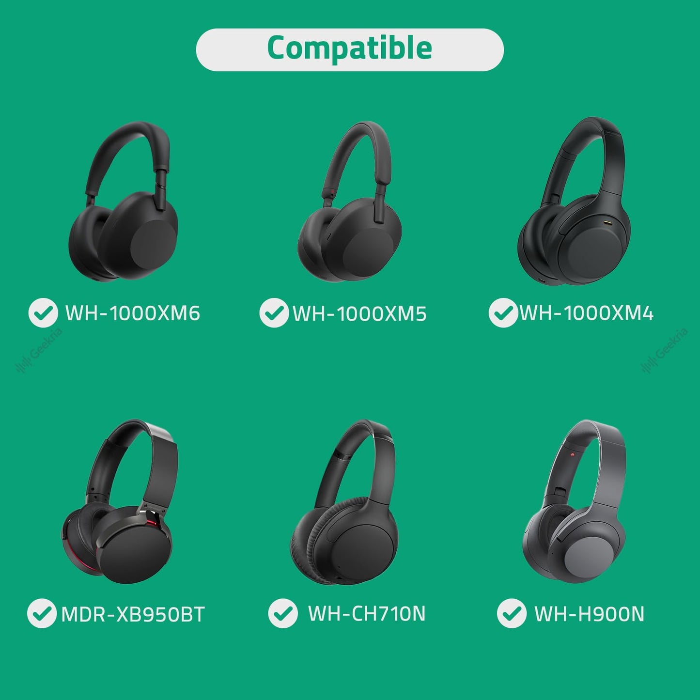 GEEKRIA Audio Cable Compatible with Sony ULT WEAR WH-XB920N WH-H 710N/700N/810, WH-1000XM6/1000XM5/1000XM4 INZONE H5 Headphones, 3.5mm Replacement…