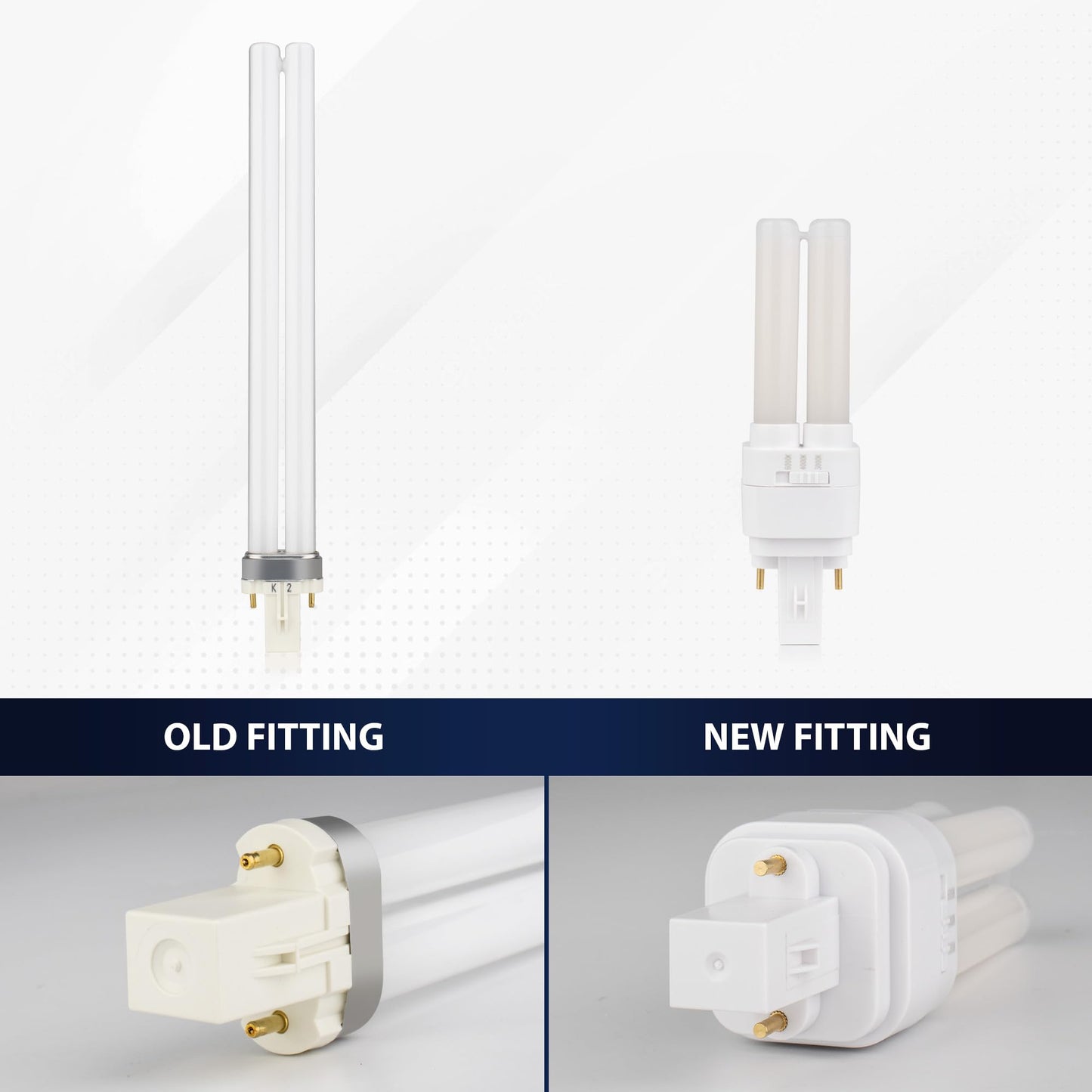 Bright Source LED PL-S Retrofit Compact Bulb, CFL Replacement, G23 2-pin Socket Base, 8W, 960lm, IP44, 3CCT Adjustable Light Colour 3000K 4000K 6000K