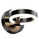 PHIXART LED Wall Sconces with ON/Off Switch, Matte Black Rotatable Hardwired Wall Light Fixtures, Built in USB Charging Port, Modern Wall Decor