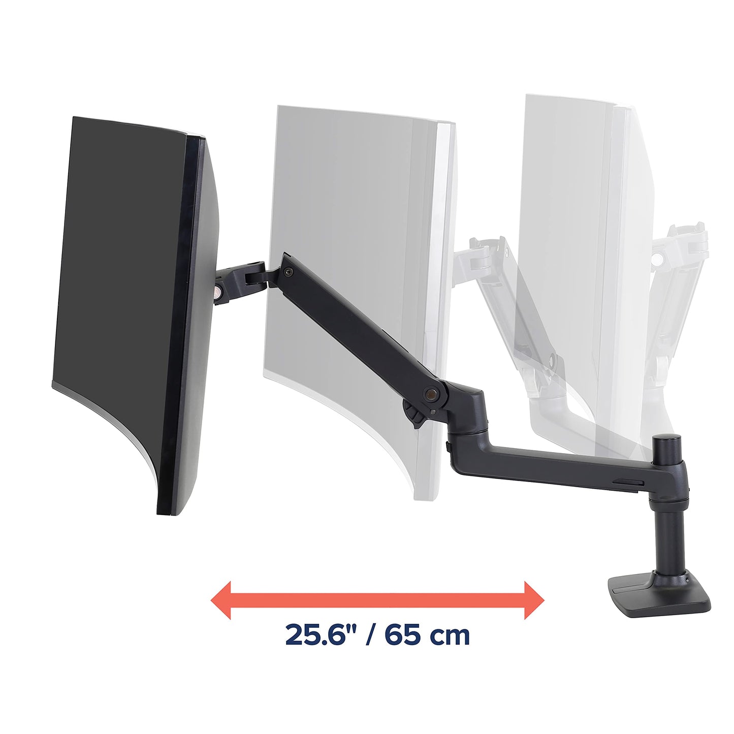Ergotron - LX Monitor Arm, Single Monitor Desk Mount - fits Flat Curved Ultrawide Computer Monitors up to 34 Inches, 7 to 25 lbs, VESA 75x75mm or