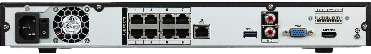 NVR4208-8P-4K 8CH 1U 8PoE 4K & H.265 Lite Network Video Recorder IP NVR DVR Surveillance System 8PoE 4K & H.265 Lite Network Video Recorder IP NVR DVR