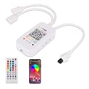 ALED LIGHT Bluetooth String Light Controller with 40 Keys IR Remote Control for RGB LED Strip Lights, Compatible with iOS and Android Smartphones