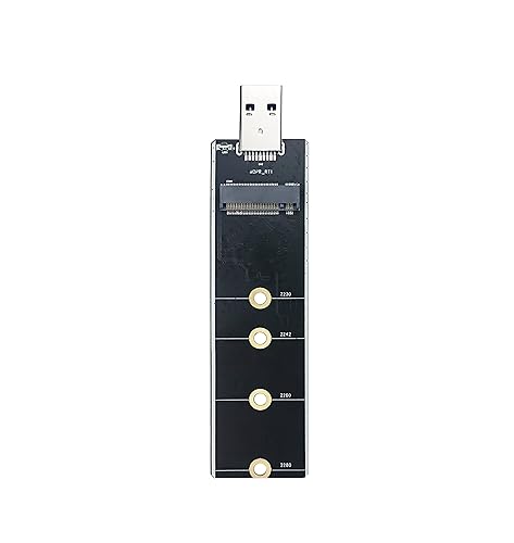 MICRO CONNECTORS M.2 NVMe & SATA SSD to USB 3.2 Gen 2x1 Type-A Adapter (NVME-S32USBA), Black