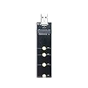 MICRO CONNECTORS M.2 NVMe & SATA SSD to USB 3.2 Gen 2x1 Type-A Adapter (NVME-S32USBA), Black