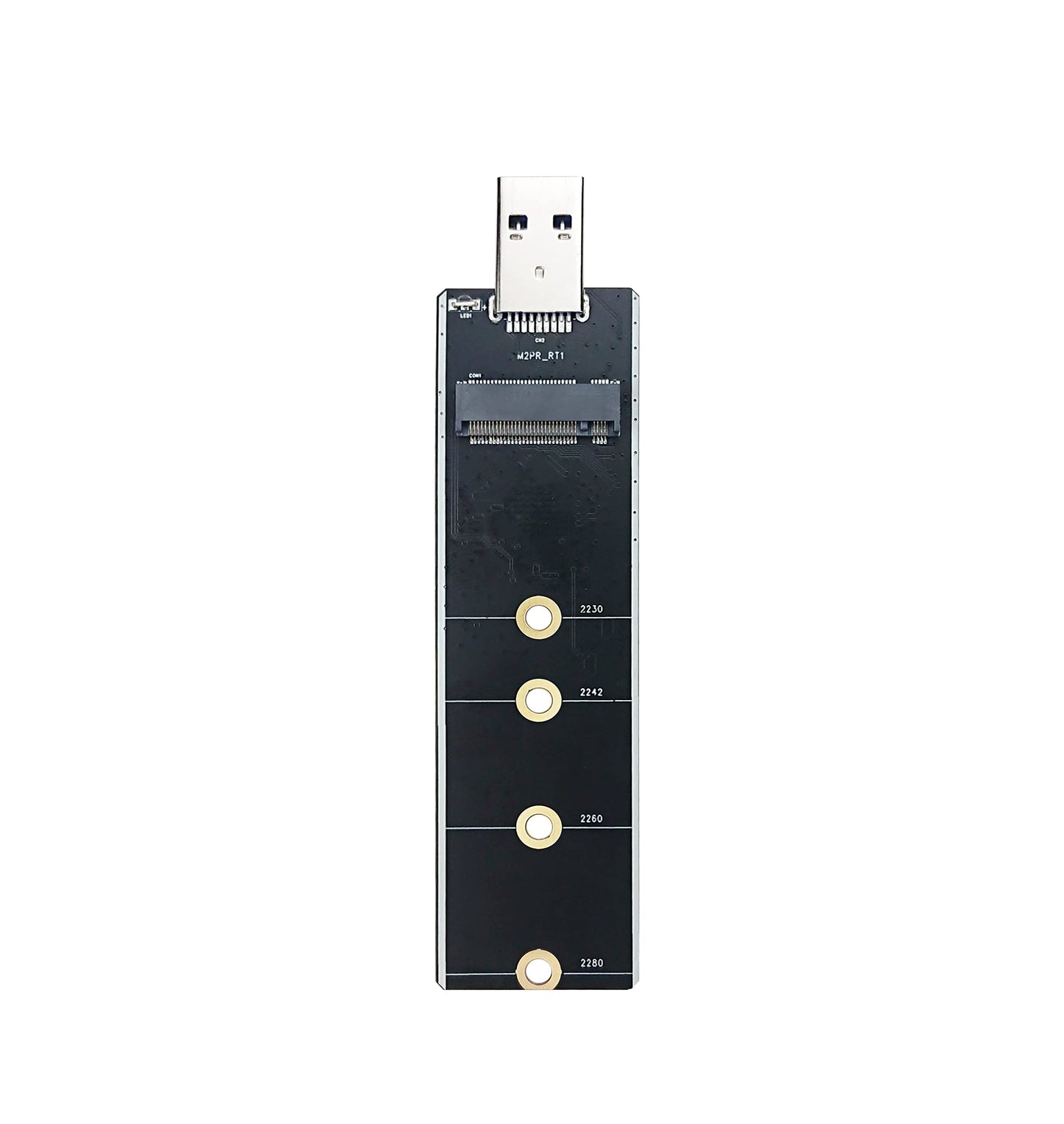 MICRO CONNECTORS M.2 NVMe & SATA SSD to USB 3.2 Gen 2x1 Type-A Adapter (NVME-S32USBA), Black