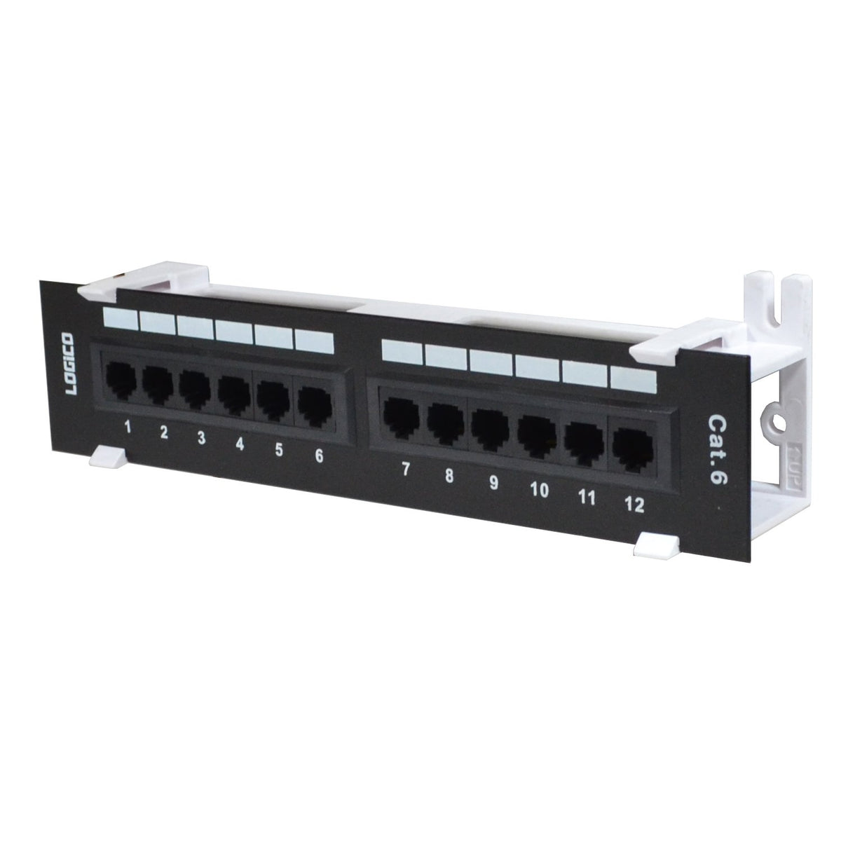 Unirise, USA 12PORT 1RMU CAT6 Patch Panel, 110 Type