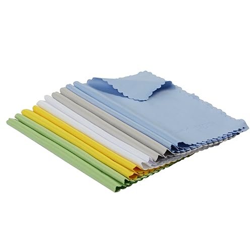 ColorYourLife 10-Pack Microfiber Cleaning Cloths for Smart Phones, Laptops, Tablets, Lenses, LCD Monitor, TV, Camera, Eyeglasses, Optics etc in Retail