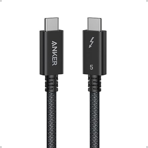 Anker Prime Thunderbolt 5 Cable, 1.7 FT USB C to USB C Cable, 240W Charging, 80Gbps Data Transfer, Up to 120Gbps Bandwidth, 8K/4K Displays, for iPhone