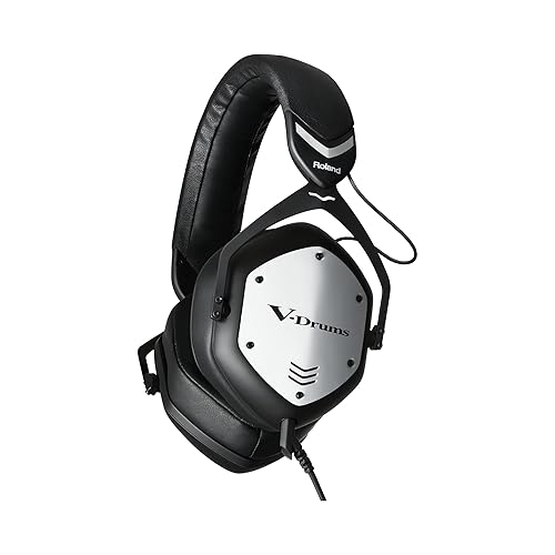 Roland VMH-D1 V-Drums Headphones | Designed V-Moda for V-Drums & All Electronic Drum Kits | Immersive Sound | Extended Comfort | Long Cable…