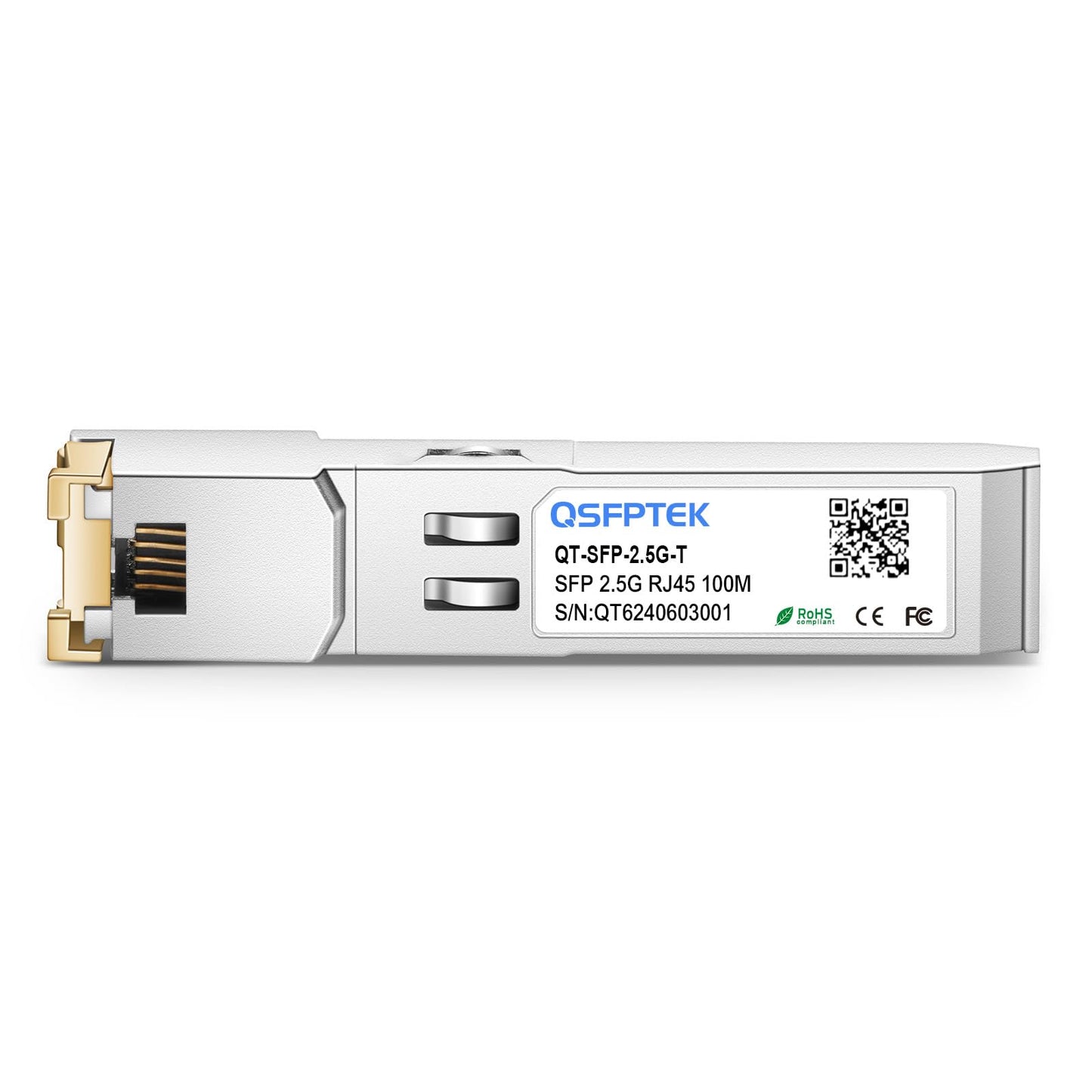 2.5Gbase-T SFP to RJ45 Copper Module, Gigabit Ethernet Transceiver Compatible with Cisco, Meraki, Ubiquiti, D-Link, TP-Link, Supermicro, Netgear