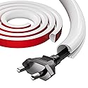 39" Silicone Cord Hider for Wall Mount TV,Self-Adhesive Cable Hider for 1 Cord(1/4" Diameter),Cable Management Under Desk,Cord Organizer,Cable Raceway
