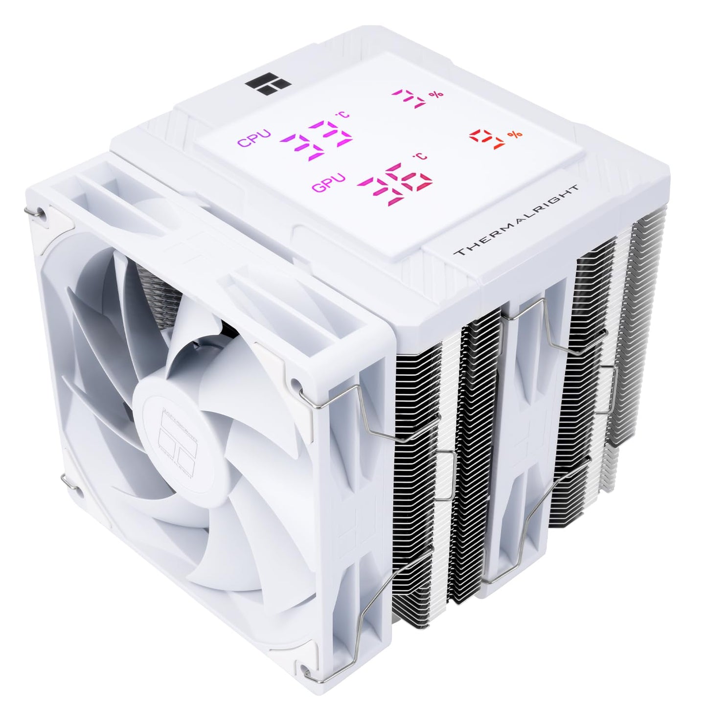 Thermalright Peerless Assassin 120 Digital White CPU Cooler, Dual Towers and Dual Fans Cooling, CPU Air Cooler, Digital Display Top Cover
