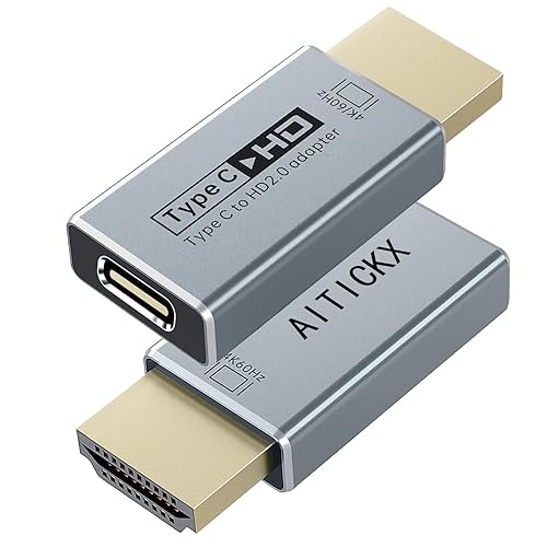USB-C Female to HDMI Male Adapter 4K 60Hz, Uni-Directional Video Converter for Thunderbolt 3/4/5, Compatible with MacBook Pro/Air, iPhone 17, iPad