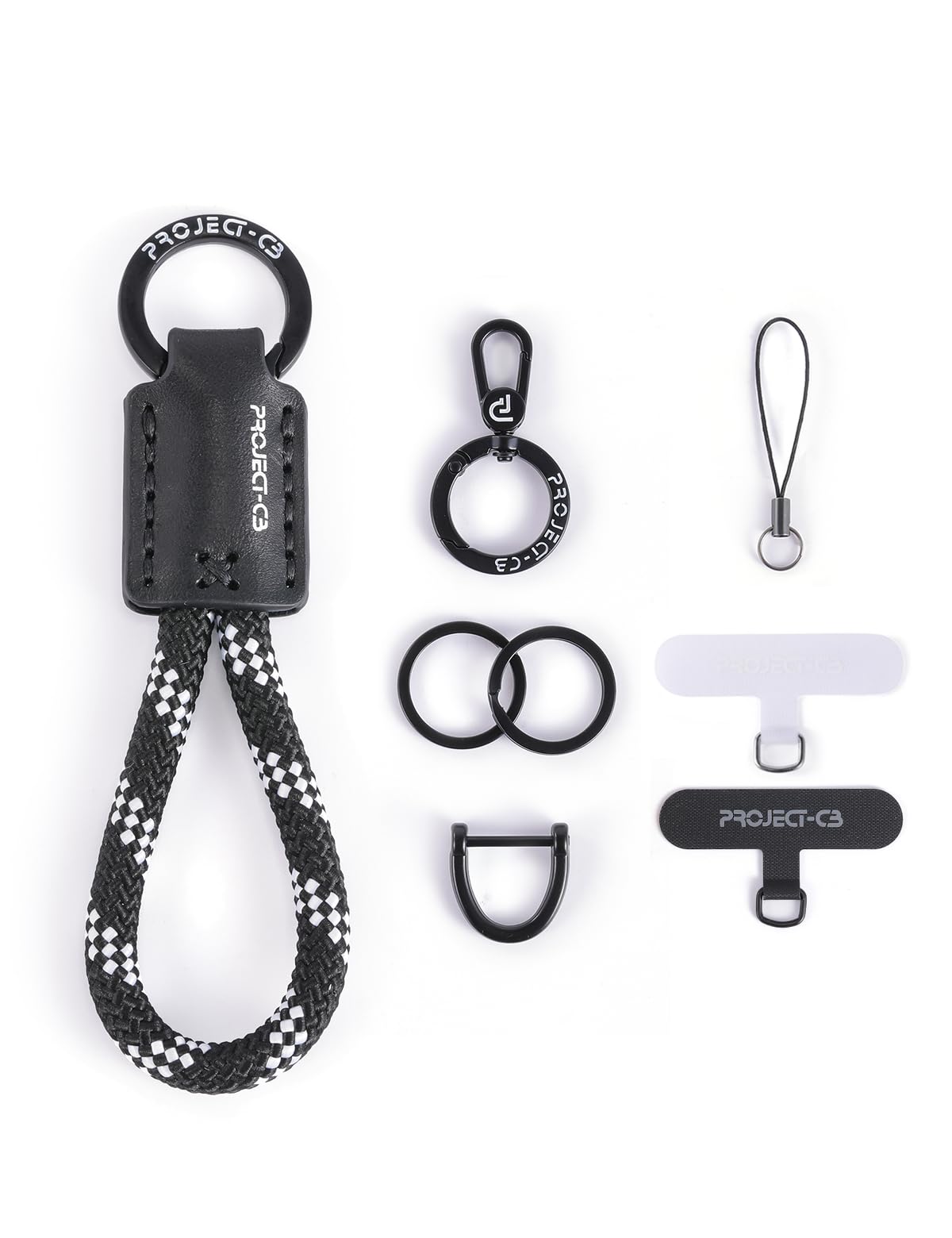 project-cb Phone Finger Ring Strap 1,Phone Tether Tab 2,Phone Lanyard,Phone Strap,Key Chain,Key Ring 2,Charms for Phone Case,Phone