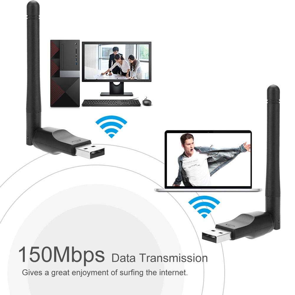 USB WiFi Adapter, Mini 150Mbps Wireless with Antenna