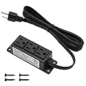 Surface Mounted Power Strip 3 AC Grounded Outlets Mountable Power Strip Socket Adapt to Deak Conference Table Wall Hotel Improvement (3AC)